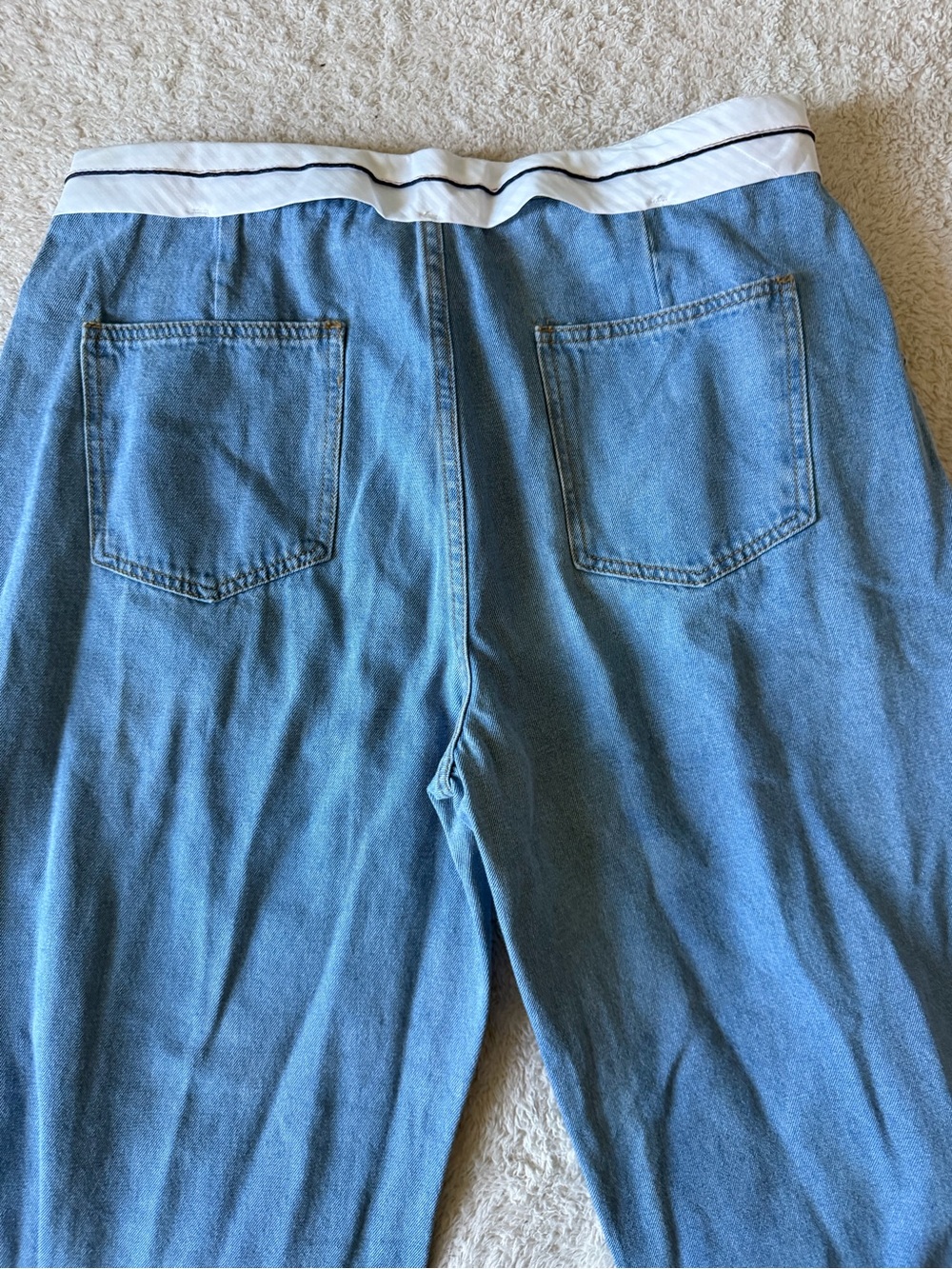 Edikted Y2K Low Waist Wide Leg Jeans sz XL - Picture 6 of 8